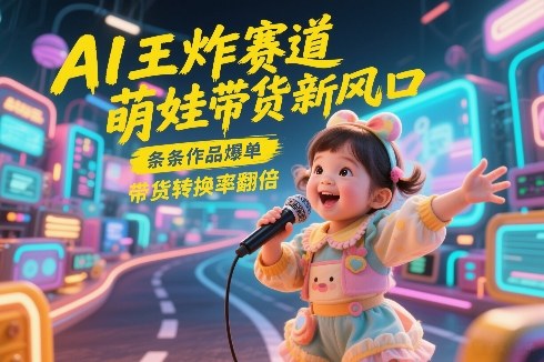 AI王炸赛道，萌娃带货新风口，条条作品爆单，带货转换率翻倍，核心逻辑拆解-谷进海小站