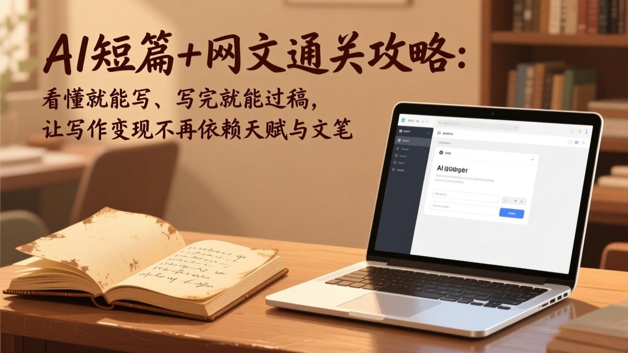 AI短篇+网文通关攻略：看懂就能写、写完就能过稿，让写作变现不再依赖天赋与文笔-谷进海小站