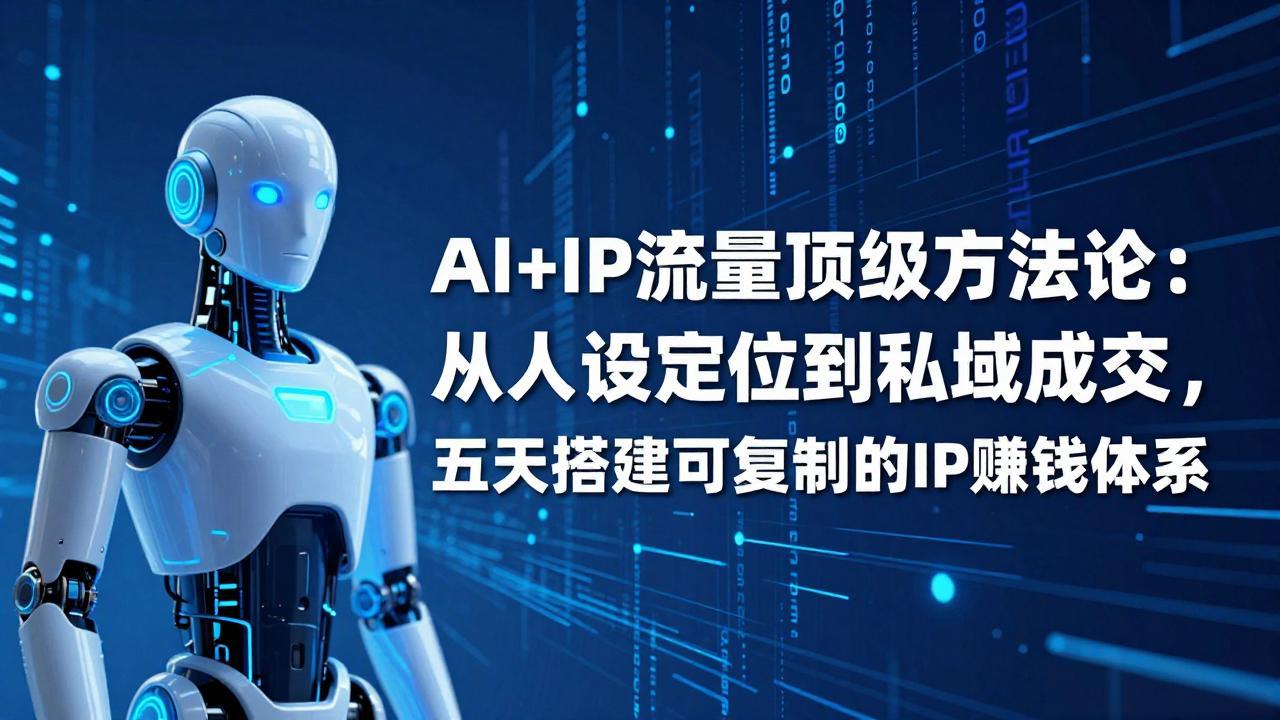AI+IP顶级方法论：从人设定位到私域成交，五天搭建可复制的IP赚钱体系-谷进海小站