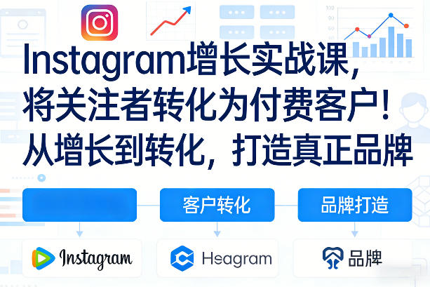 Instagram增长实战课,将关注者转化为付费客户!从增长到转化,打造真正品牌(双语字幕)-谷进海小站
