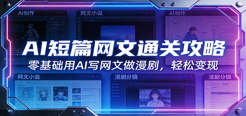 AI短篇网文通关攻略：零基础用AI写网文做漫剧，轻松变现-谷进海小站