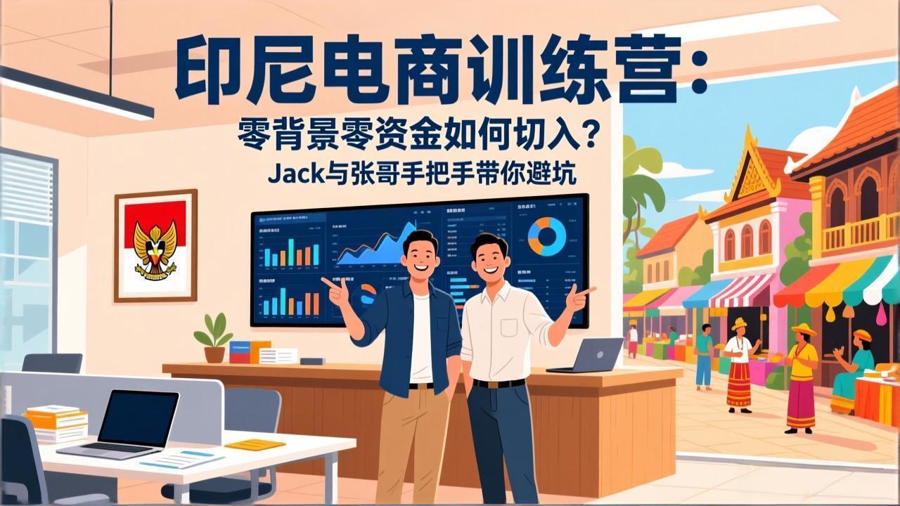 印尼电商训练营:零背景零资金如何切入?Jack与张哥手把手带你避坑-谷进海小站