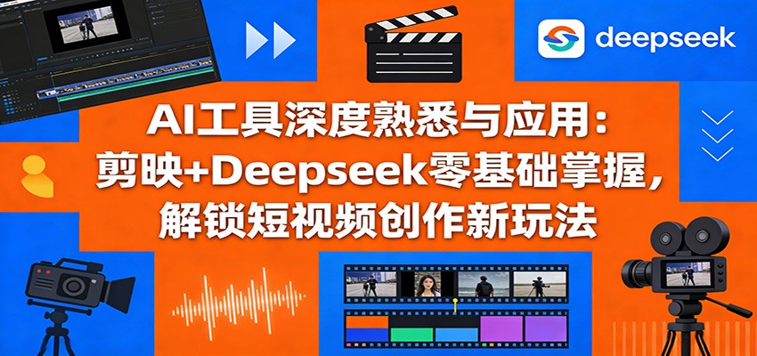 AI工具深度熟悉与应用：剪映+Deepseek零基础掌握，解锁短视频创作新玩法-谷进海小站