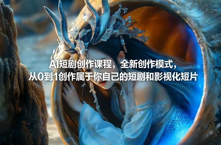 AI短剧创作课程，全新创作模式，从0到1创作属于你自己的短剧和影视化短片-谷进海小站