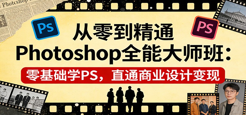 从零到精通Photoshop全能大师班：零基础学PS，直通商业设计变现-谷进海小站