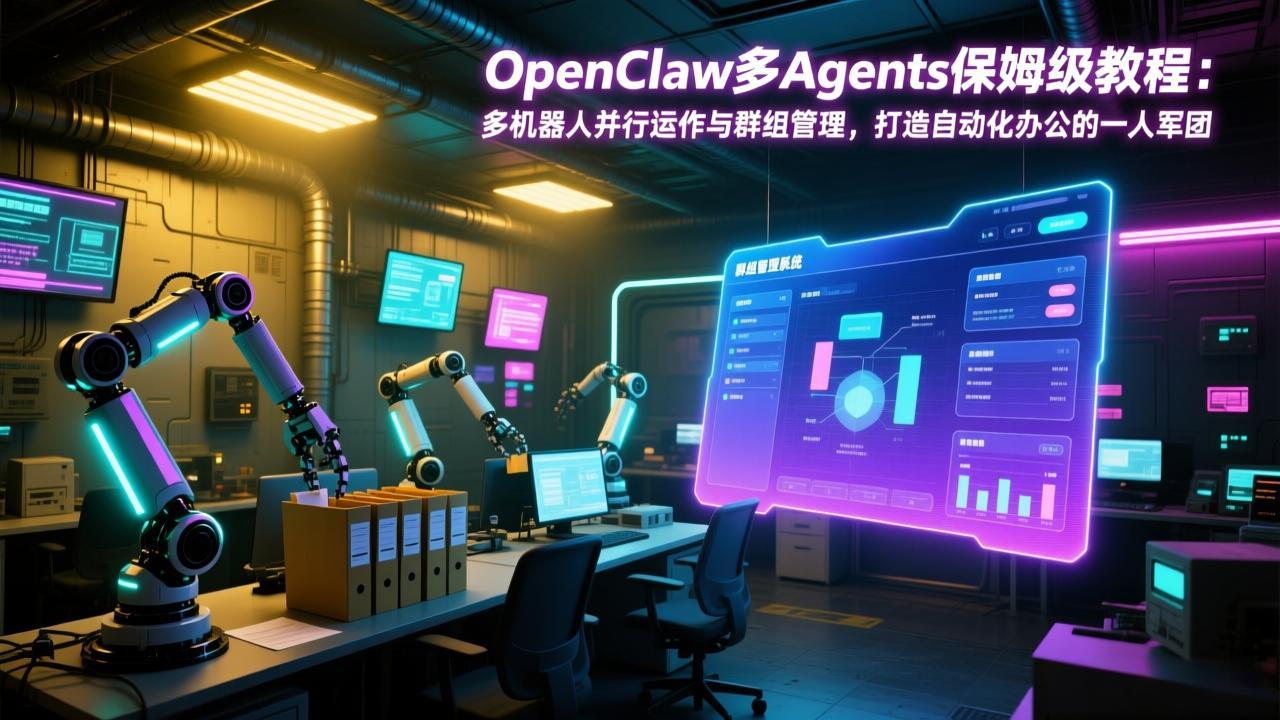 OpenClaw多Agents保姆级教程：多机器人并行运作与群组管理，打造自动化办公的一人军团-谷进海小站