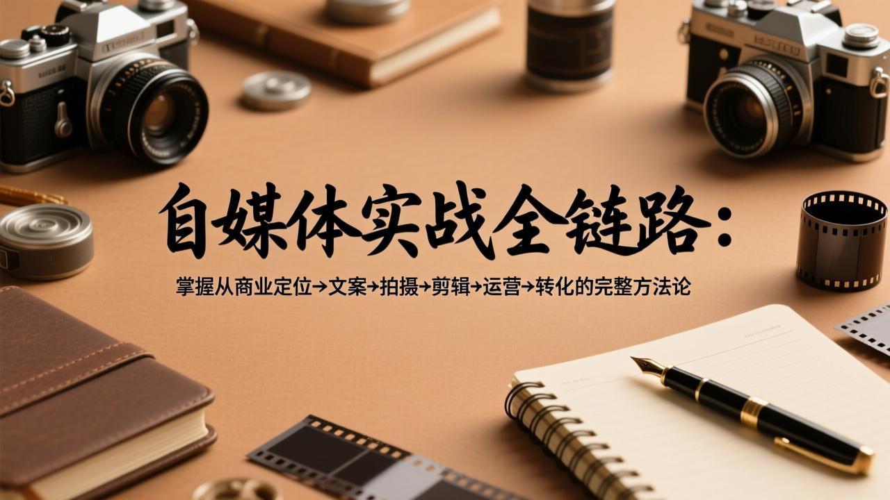 自媒体实战全链路：掌握从商业定位→文案→拍摄→剪辑→运营→转化的完整方法论-谷进海小站