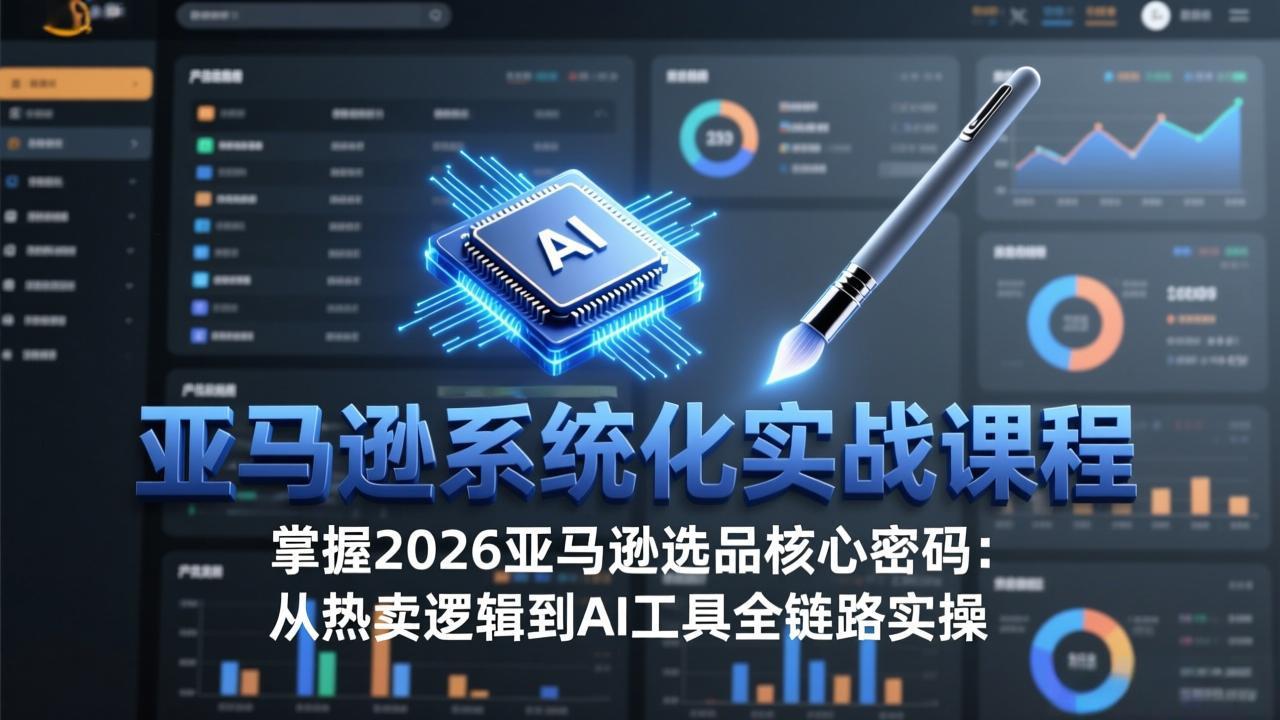 亚马逊系统化实战课-更新3月：2026最新选品方法论，从热卖原因分析到AI作图，提升选品成功率-谷进海小站