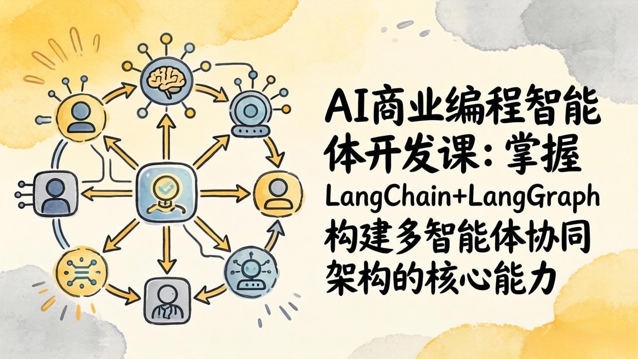 AI商业编程智能体开发课：掌握LangChain+LangGraph构建多智能体协同架构的核心能力-谷进海小站