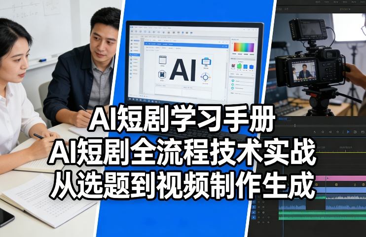 AI短剧学习手册，AI短剧全流程技术实战，从选题到视频制作生成-谷进海小站
