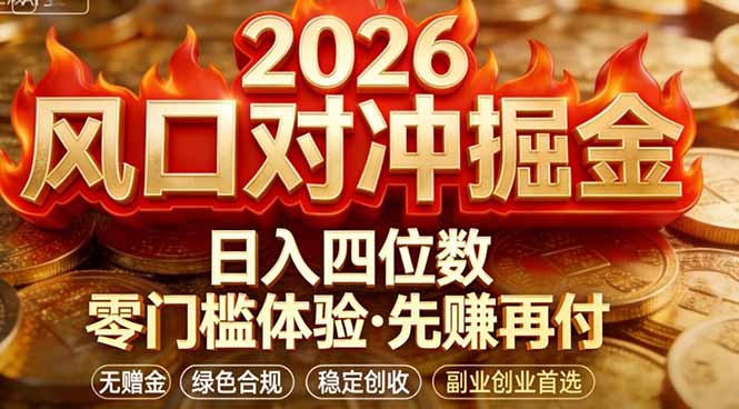2026美金对冲套利，无赠金对冲策略保驾护航，低门槛易上手实操。单人单日收益2000+-谷进海小站