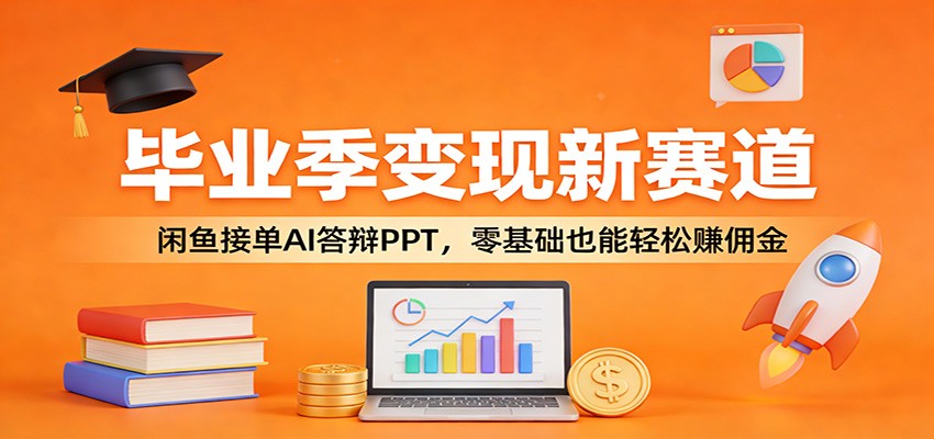 毕业季变现新赛道：闲鱼接单AI答辩PPT，零基础也能轻松赚佣金-谷进海小站