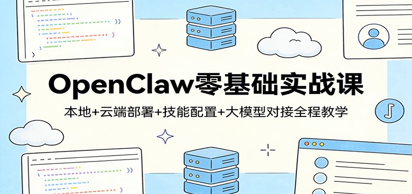 OpenClaw零基础实战课：本地+云端部署+技能配置+大模型对接全程教学-谷进海小站