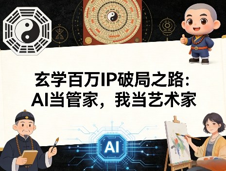 玄学百万IP破局之路：AI当管家，我当艺术家-谷进海小站