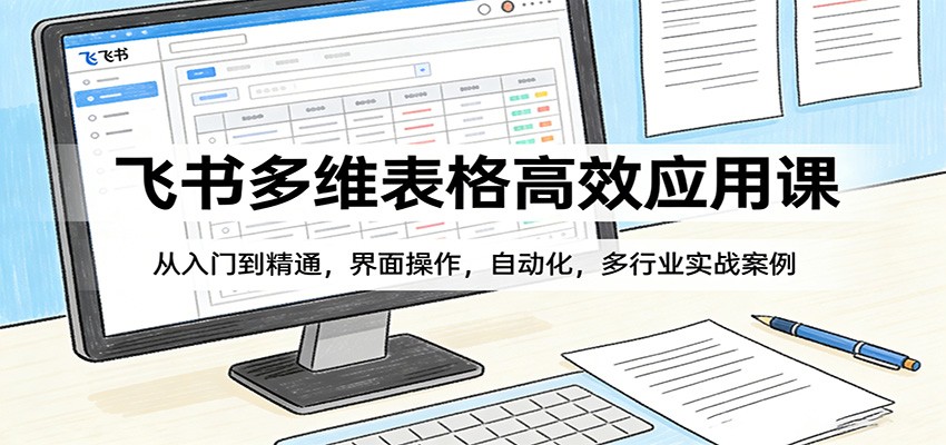 飞书多维表格高效应用课：从入门到精通，界面操作，自动化，多行业实战案例-谷进海小站