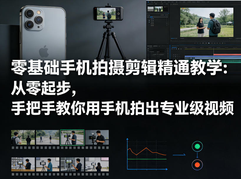 零基础手机拍摄剪辑精通教学：从零起步，手把手教你用手机拍出专业级视频-谷进海小站