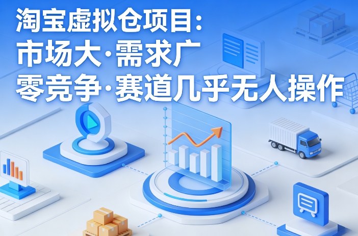 淘宝虚拟仓项目，市场大，需求广，零竞争，赛道几乎没人操作-谷进海小站