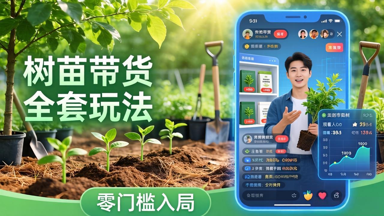视频号AI树苗带货全套玩法：零门槛入局，掌握豆包、千问等AI工具制作树苗视频的全套流程-谷进海小站