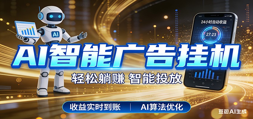 智能广告挂机新时代，利用碎片化时间实现稳定被动收益，AI帮你持续盈利-谷进海小站