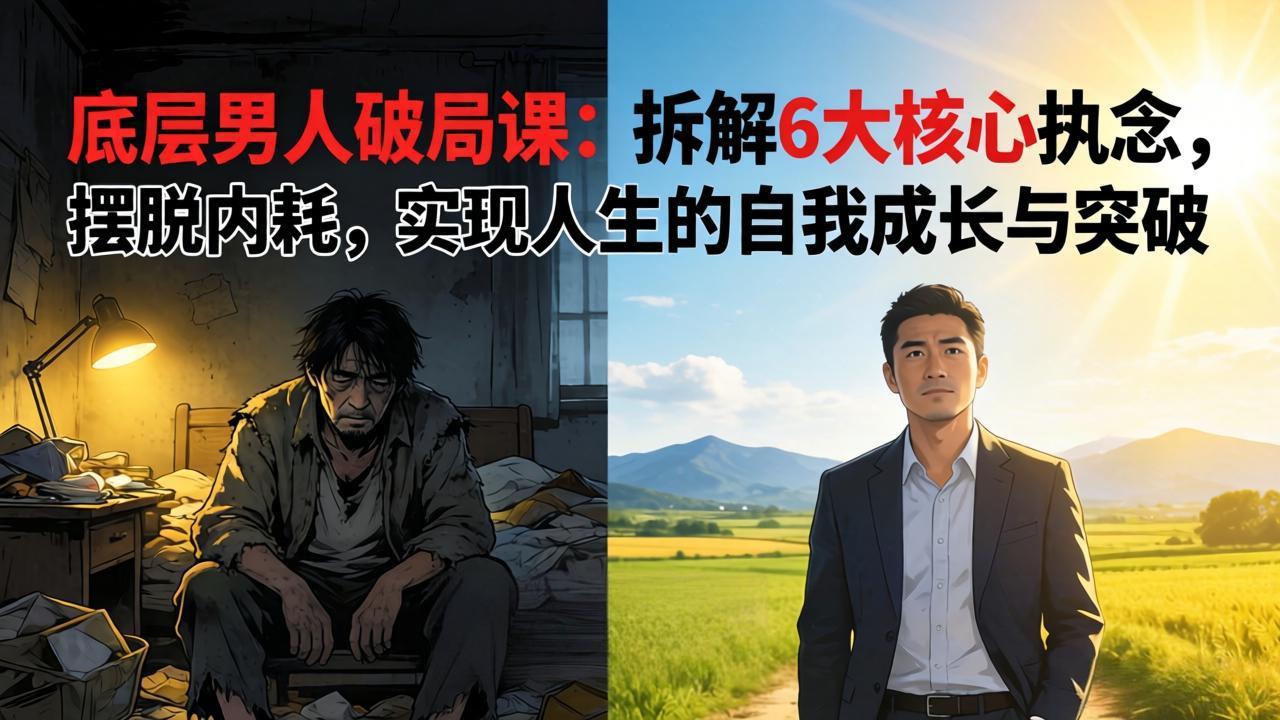 付费文章：底层男人破局课：拆解 6 大核心执念，摆脱内耗，实现人生的自我成长与突破-谷进海小站