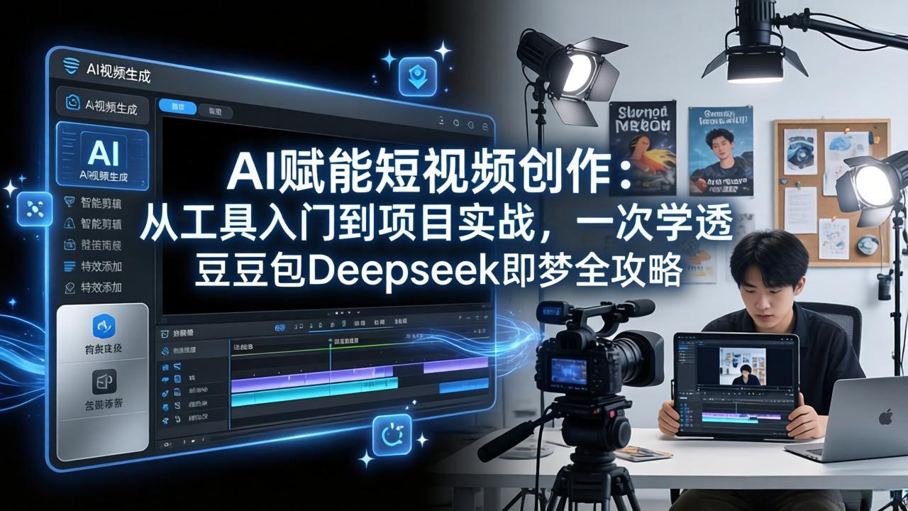 AI赋能短视频创作：从工具入门到项目实战，一次学透豆包Deepseek即梦全攻略-谷进海小站