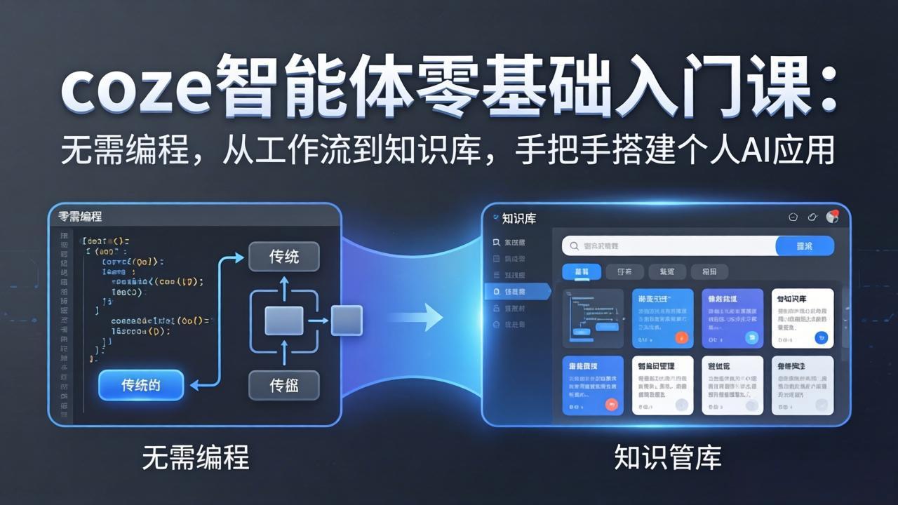 coze智能体零基础入门课：无需编程，从工作流到知识库，手把手搭建个人AI应用-谷进海小站