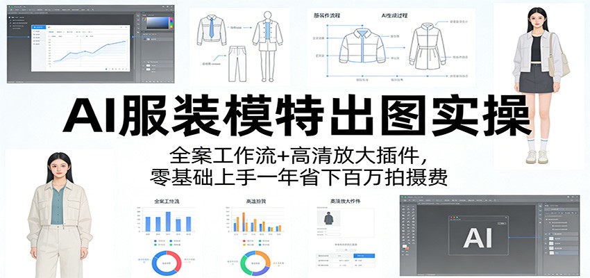 AI服装模特出图实操：全案工作流+ 高清放大插件，零基础上手一年省下百万拍摄费-谷进海小站