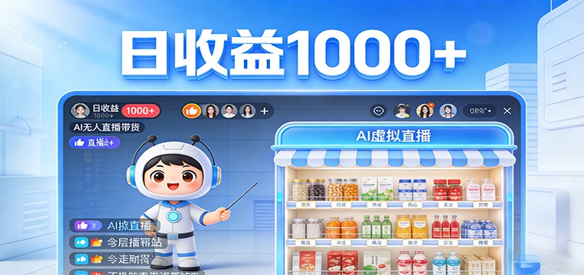 不用露脸不用说话，24小时自动卖货赚钱，全天自动直播，收益看得见-谷进海小站