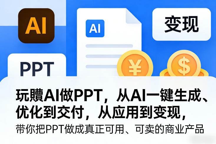 玩賺AI做PPT，从AI一键生成、优化到交付，从应用到变现，带你把PPT做成真正可用、可卖的商业产品(更新0401)-谷进海小站
