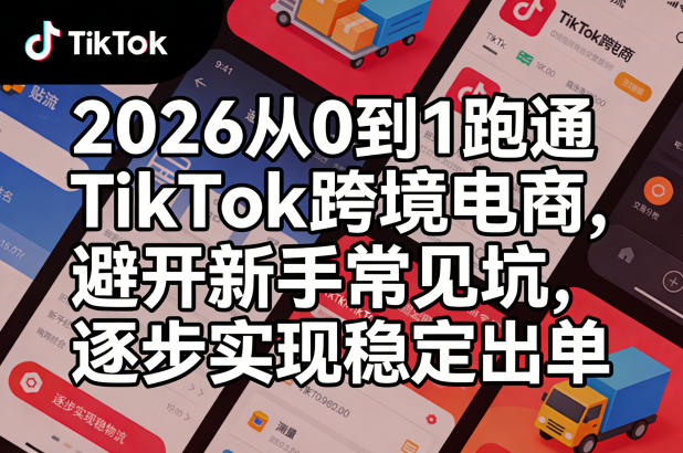 2026从0到1跑通TikTok跨境电商，避开新手常见坑，逐步实现稳定出单-谷进海小站
