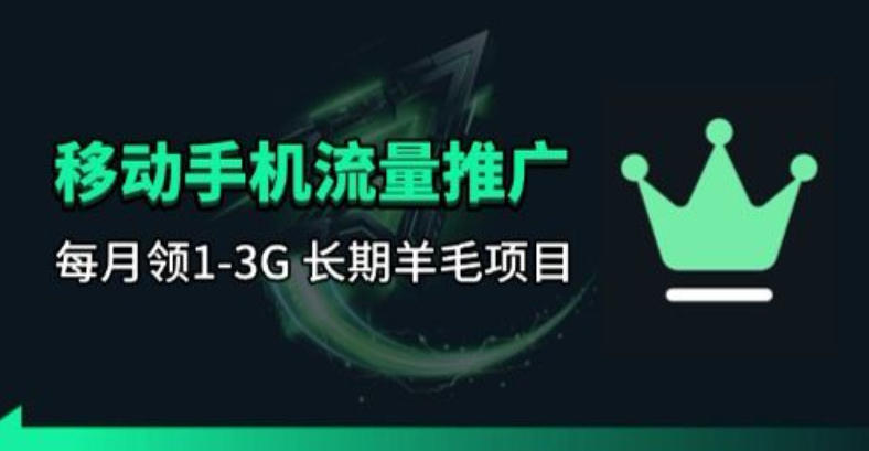 手机流量领取推广_每月一轮，刚需类的长期项目-谷进海小站