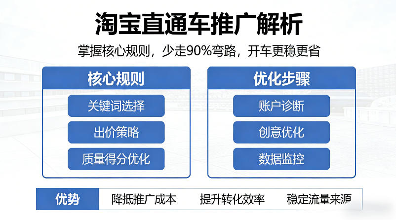 淘宝直通车推广解析，掌握核心规则，少走90%弯路，开车更稳更省-谷进海小站