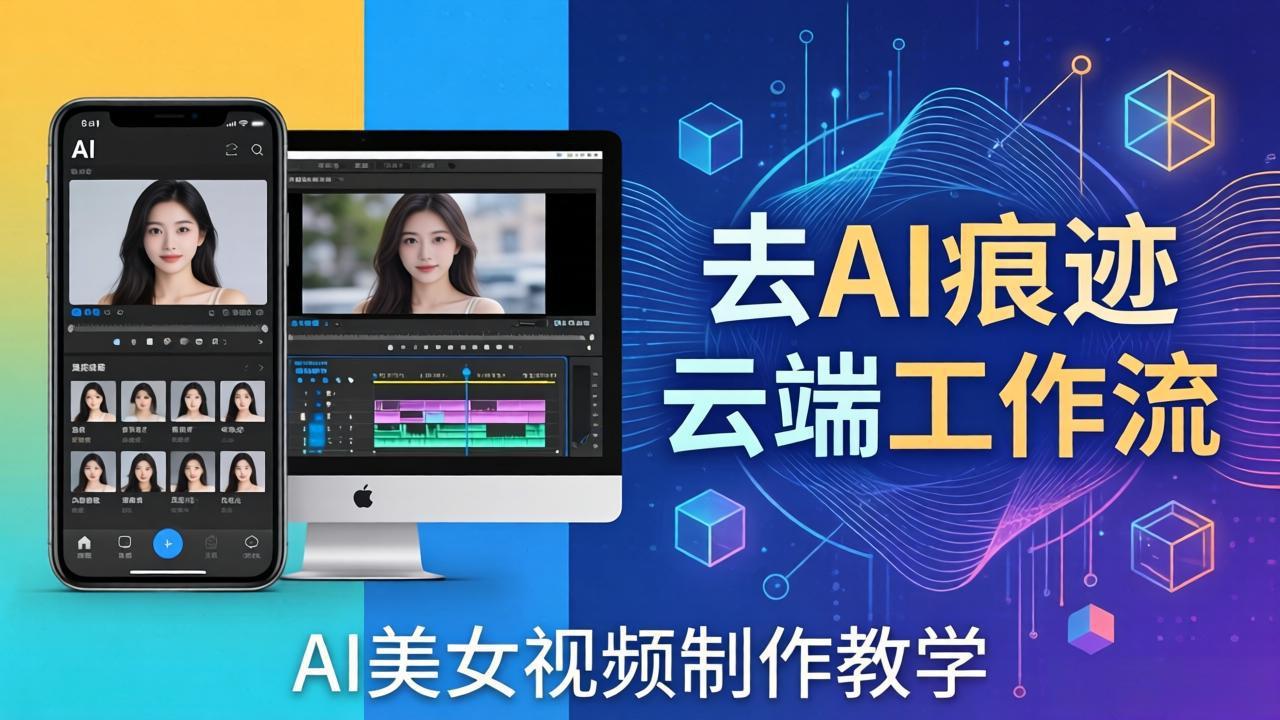 AI美女视频制作教学：去AI痕迹，云端工作流出图，手机电脑均可，不需要配置-谷进海小站