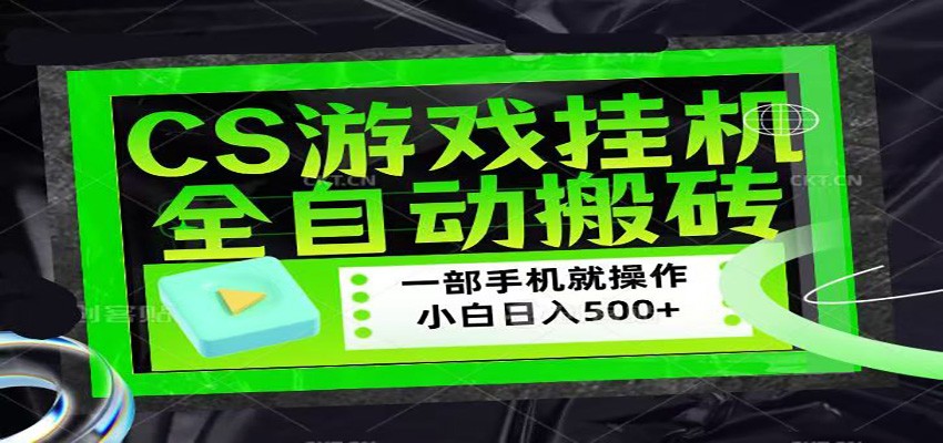 CSGO游戏挂机捡漏搬砖，超稳定的项目，带领1000+小白实现日入500+-谷进海小站