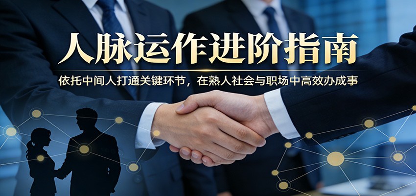 付费文章：人脉运作进阶指南，依托中间人打通关键环节，在熟人社会与职场中高效办成事-谷进海小站