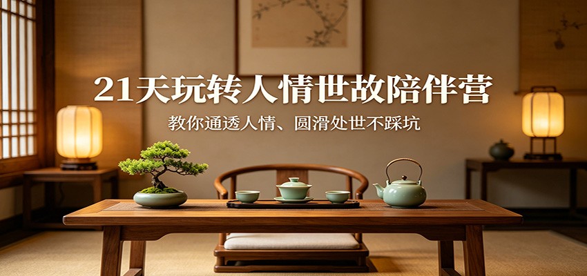 21天玩转人情世故陪伴营：教你通透人情、圆滑处世不踩坑-谷进海小站