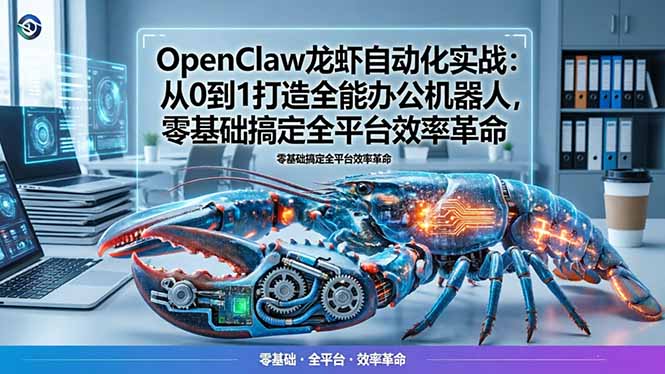OpenClaw龙虾自动化实战：从0到1打造全能办公机器人，零基础搞定全平台效率革命-谷进海小站