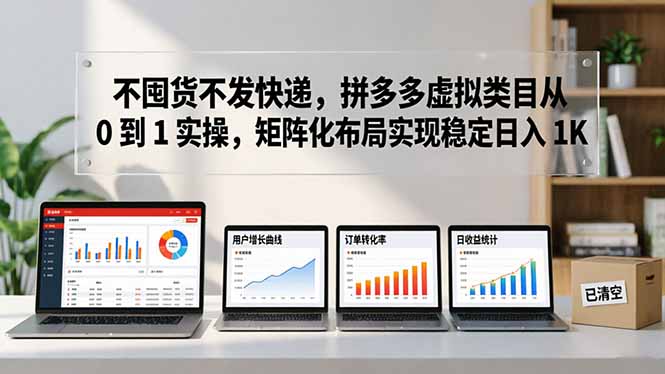 不囤货不发快递，拼多多虚拟类目从 0 到 1 实操，矩阵化布局实现稳定日入 1K-谷进海小站