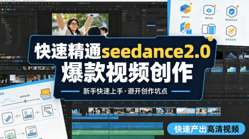 快速精通seedance2.0爆款视频创作，快速产出高清视频，避开大量创作坑点，新手也能快速上手-谷进海小站