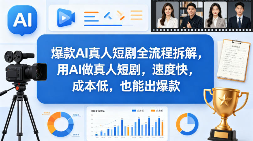 爆款AI真人短剧全流程拆解，用AI做真人短剧，速度快，成本低，也能出爆款-谷进海小站