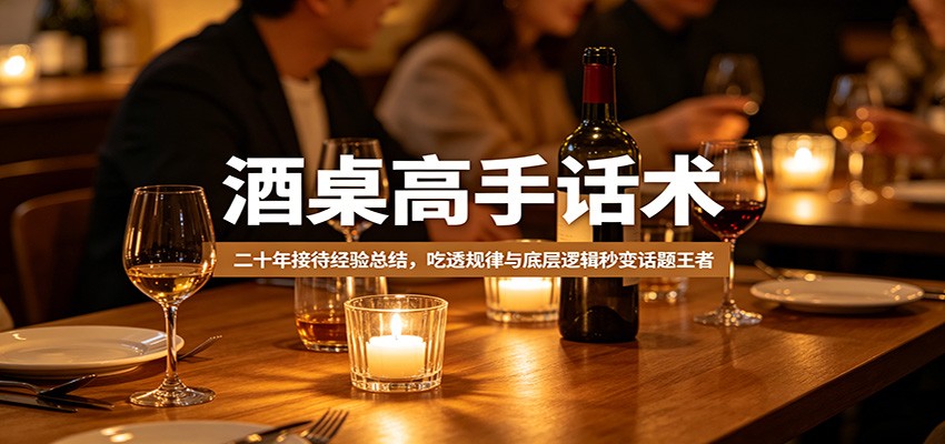 酒桌高手话术：二十年接待经验总结，吃透规律与底层逻辑秒变话题王者-谷进海小站