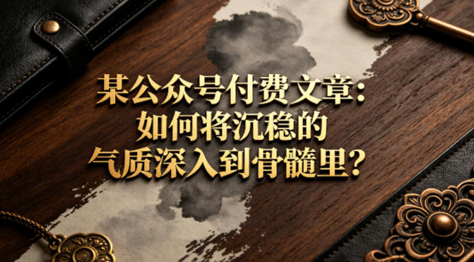 某公众号付费文章：如何将沉稳的气质深入到骨髓里？-谷进海小站
