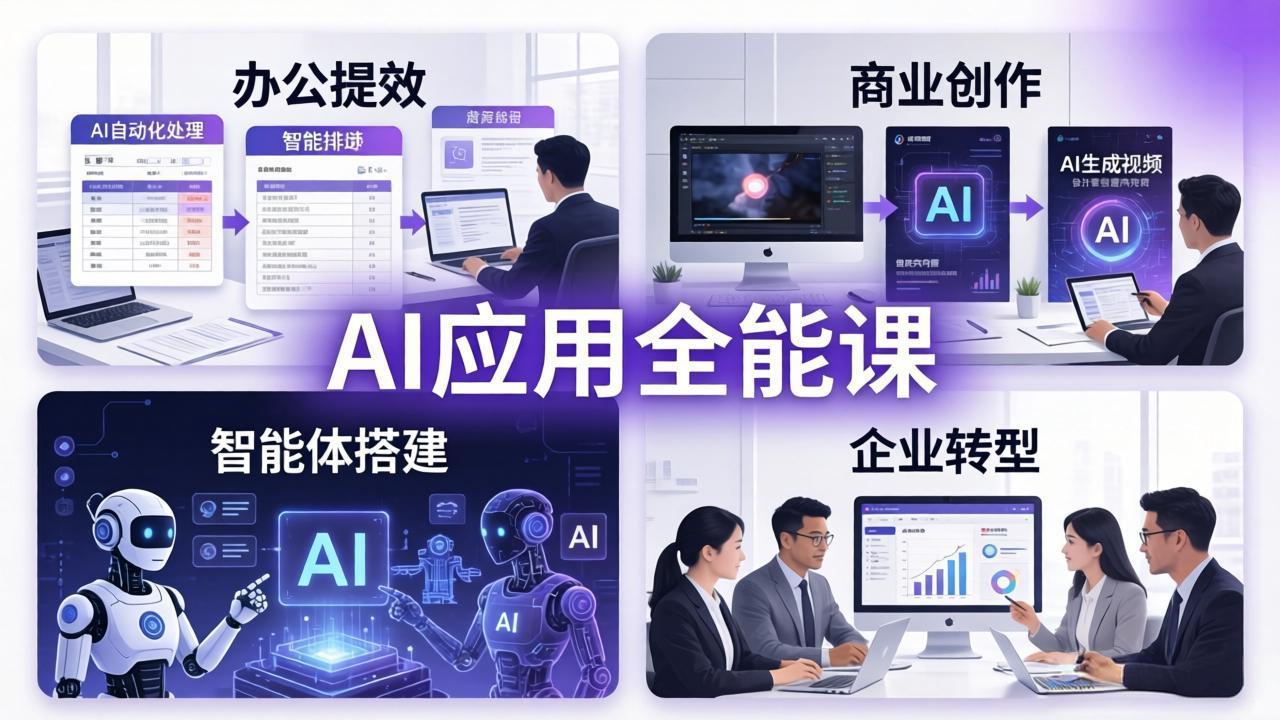 AIGC 应用师全能课-更新：办公提效、商业创作、智能体搭建、企业转型，一站式学会AI应用-谷进海小站