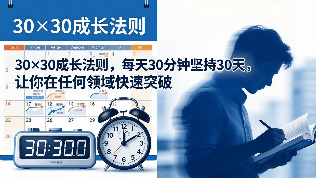 付费文章：30×30成长法则，每天30分钟坚持30天，让你在任何领域快速突破-谷进海小站