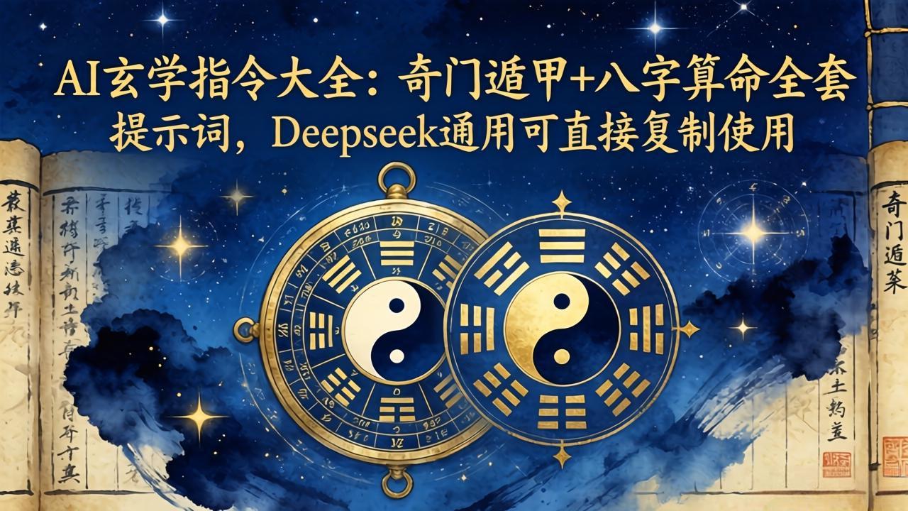 AI玄学指令大全：奇门遁甲+八字算命全套提示词，Deepseek通用可直接复制使用-谷进海小站