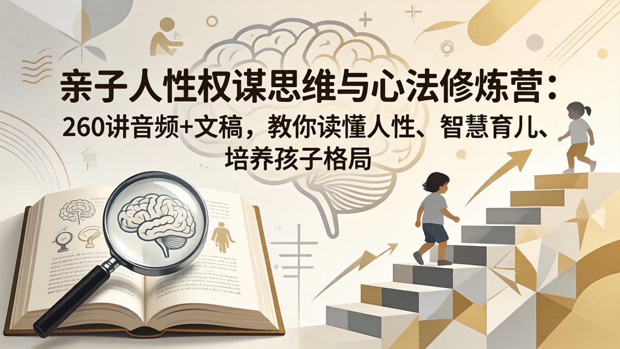 亲子人性权谋思维与心法修炼营：260讲音频+文稿，教你读懂人性、智慧育儿、培养孩子格局-谷进海小站