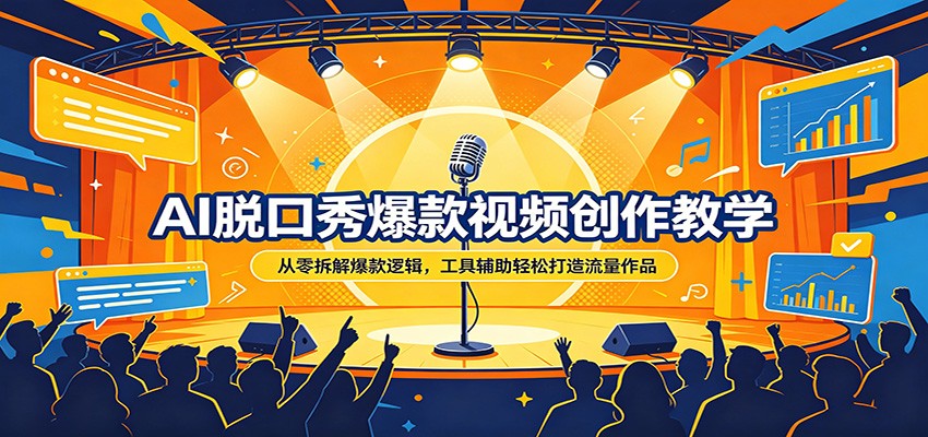 AI脱口秀爆款视频创作教学：从零拆解爆款逻辑，工具辅助轻松打造流量作品-谷进海小站