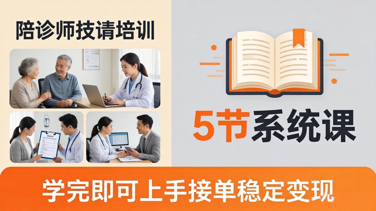想做陪诊师不知从何下手？5节系统课教你掌握核心技能，学完即可上手接单稳定变现-谷进海小站