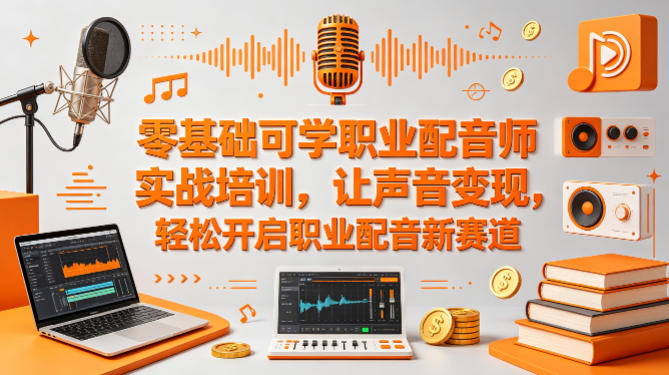 零基础可学职业配音师实战培训，让声音变现，轻松开启职业配音新赛道-谷进海小站