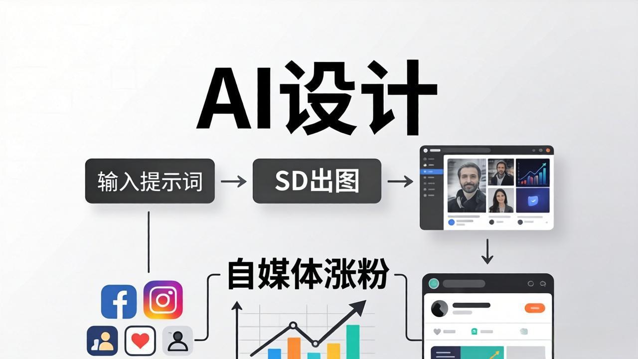 人人都是AI设计师：SD出图+自媒体涨粉一站教学，告别图文素材焦虑，AI设计让你轻松避开内卷-谷进海小站